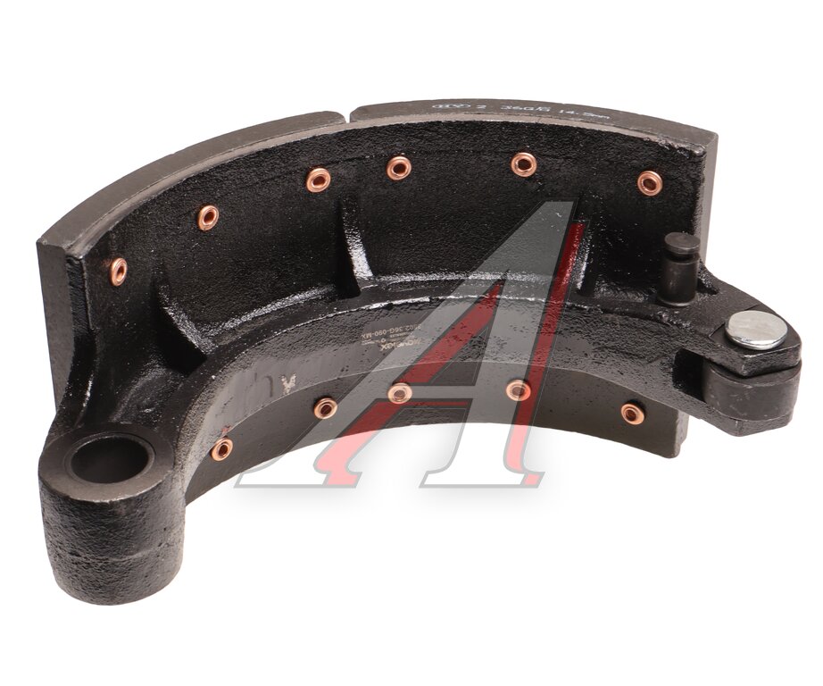 Rear drum brake pads (1 pc.) (upper) JAC N120 KAMAZ Compass-12 MOVELEX